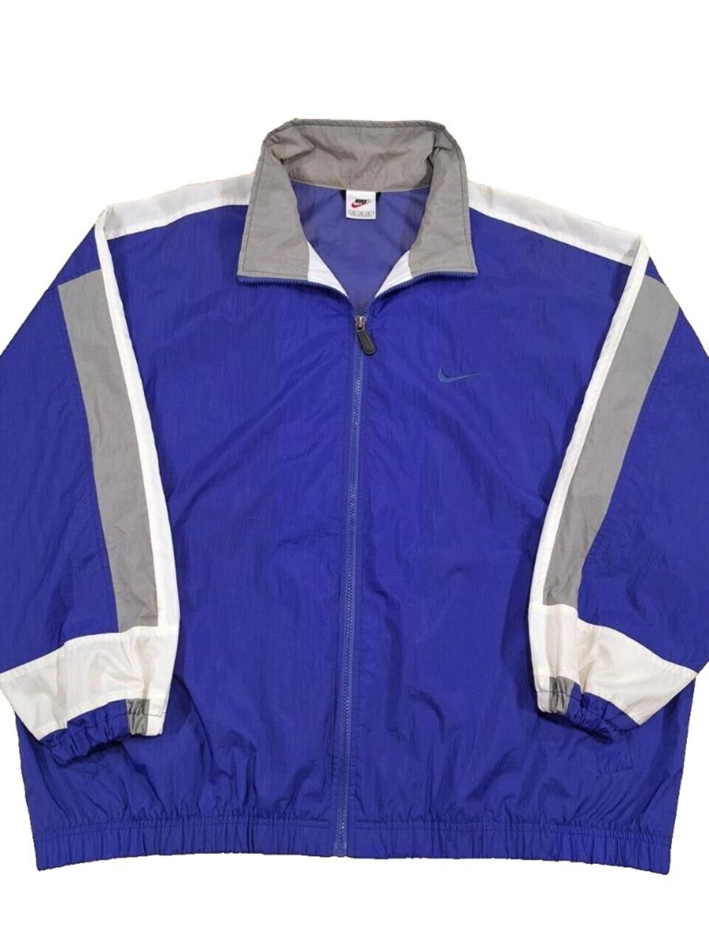 Vtg 90s Nike White Tag Jacket XL Colorblocked Windbreaker Shell Purple.